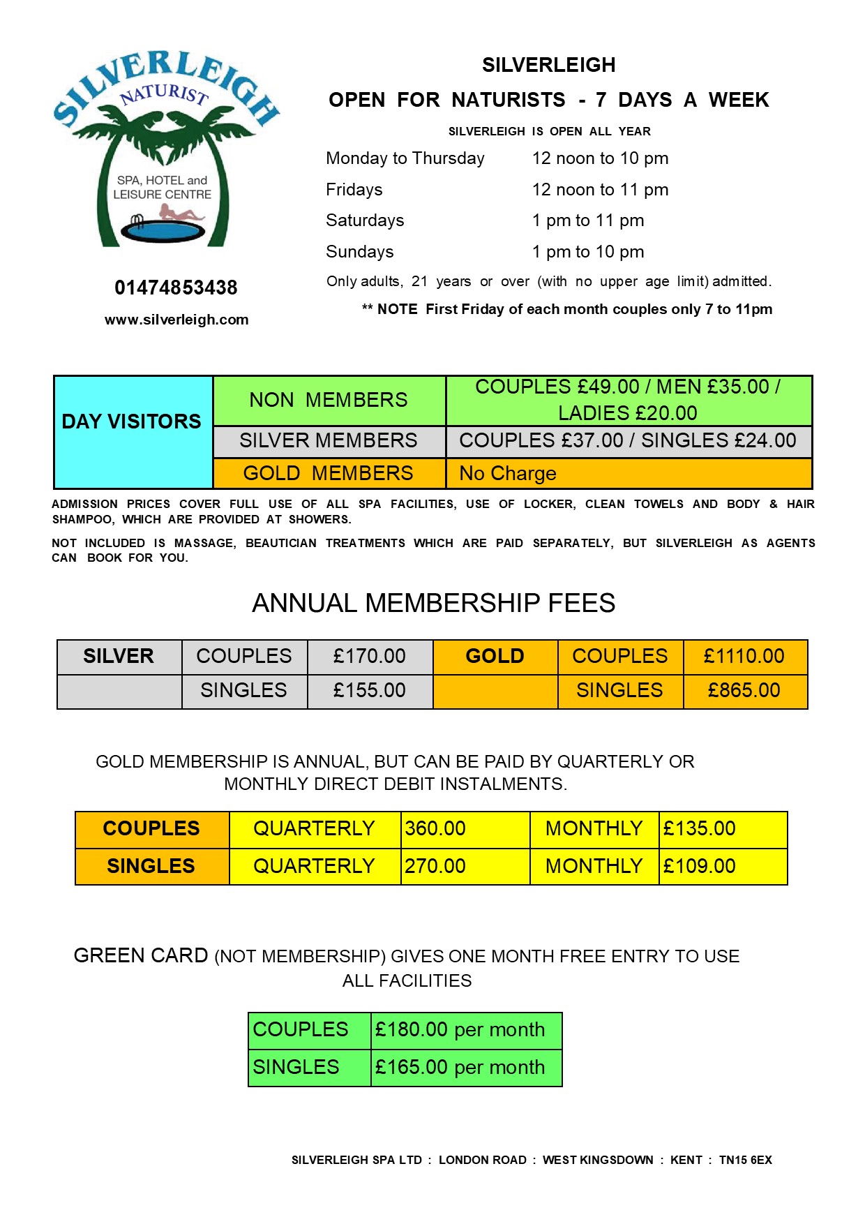 Membership pricing 2026
