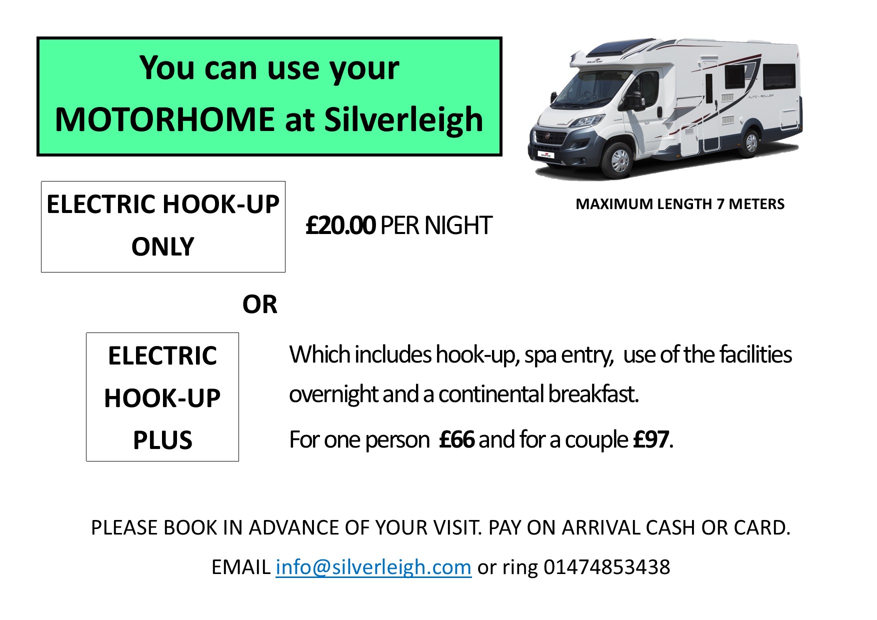 Motorhome pricing 2021